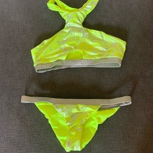 Beach Bunny Neon Galaxy Halter Bikini Set